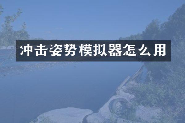 沖擊姿勢(shì)模擬器怎么用