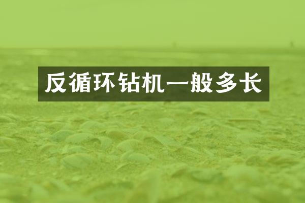 反循環(huán)鉆機(jī)一般多長(zhǎng)