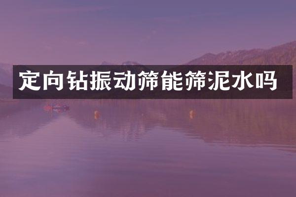 定向鉆振動篩能篩泥水嗎