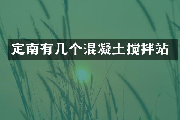 定南有幾個混凝土攪拌站