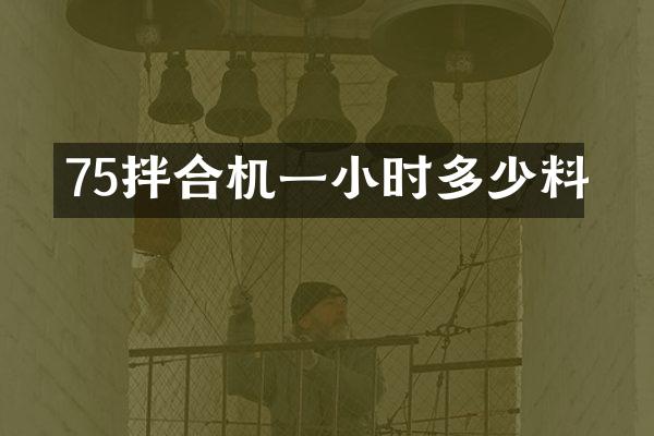 75拌合機(jī)一小時(shí)多少料