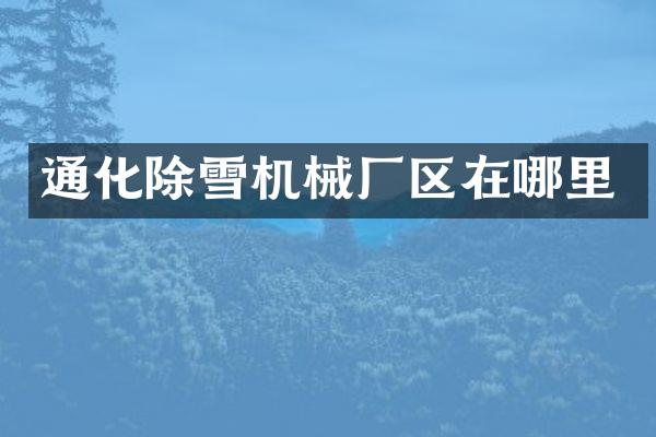 通化除雪機(jī)械廠區(qū)在哪里