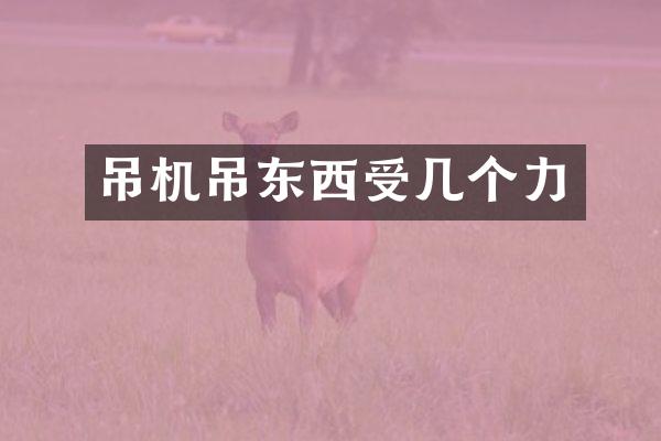 吊機(jī)吊東西受幾個(gè)力