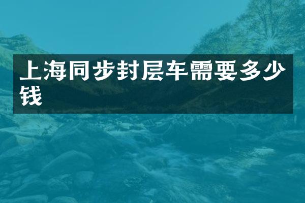 上海同步封層車需要多少錢