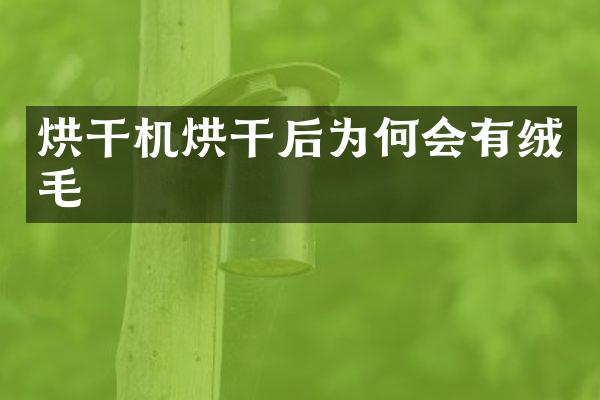 烘干機烘干后為何會有絨毛