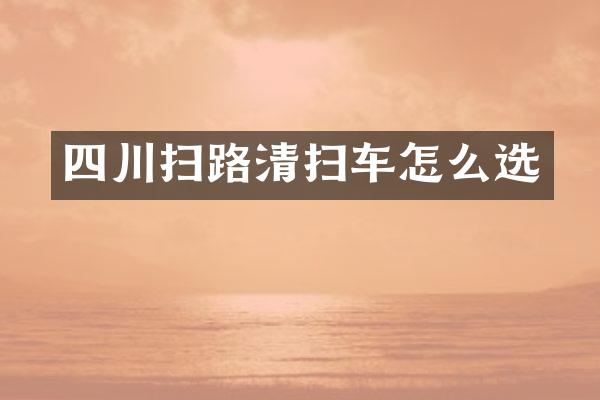 四川掃路清掃車怎么選