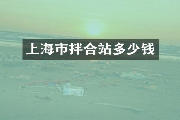 上海市拌合站多少錢