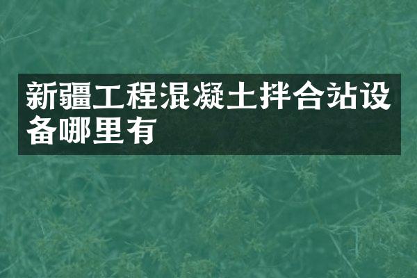 新疆工程混凝土拌合站設(shè)備哪里有