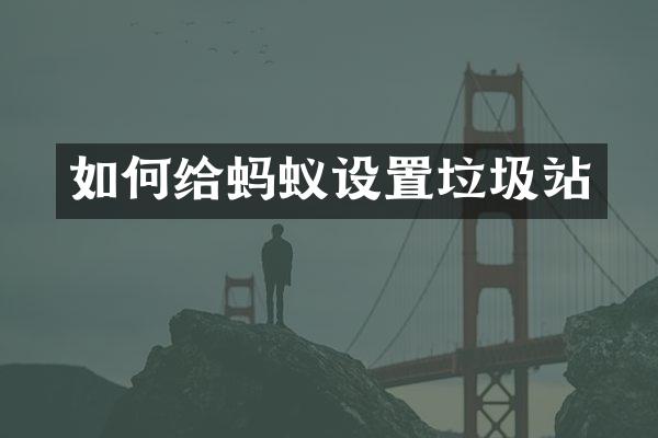 如何給螞蟻設(shè)置垃圾站