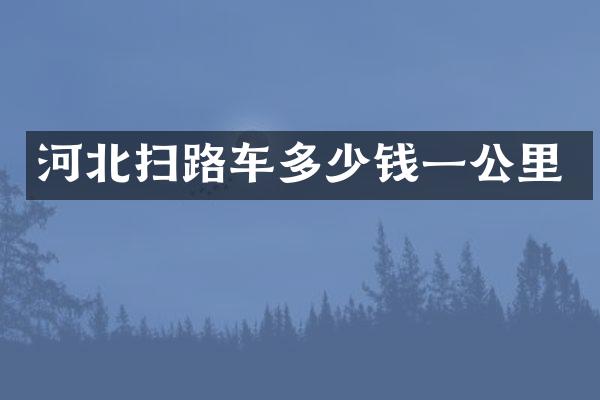 河北掃路車多少錢一公里