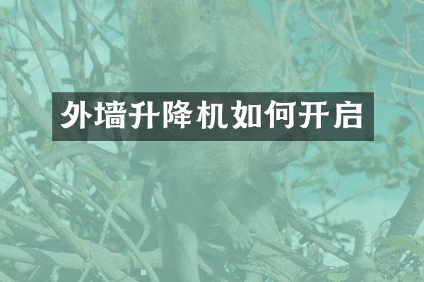 外墻升降機如何開啟