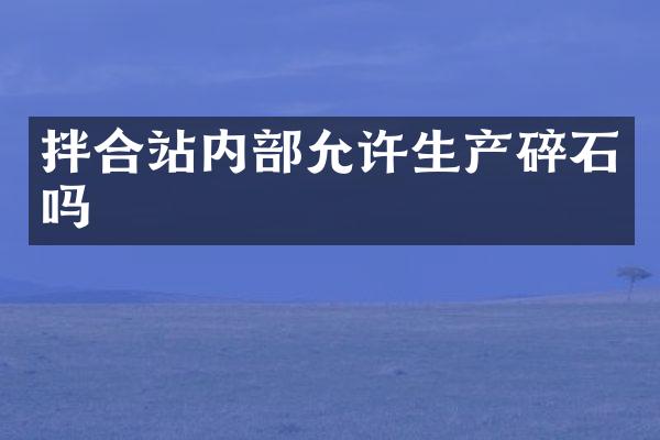 拌合站內(nèi)部允許生產(chǎn)碎石嗎