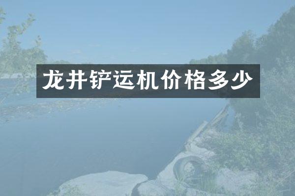 龍井鏟運機價格多少