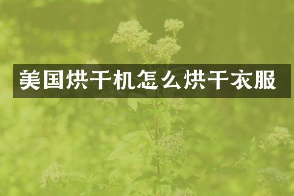 美國烘干機怎么烘干衣服