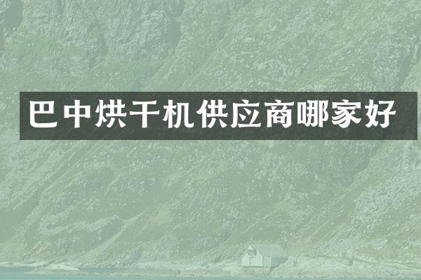 巴中烘干機供應商哪家好