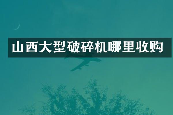 山西大型破碎機哪里收購