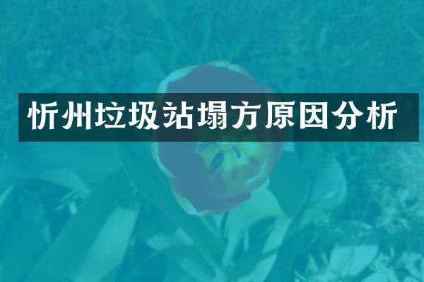 忻州垃圾站塌方原因分析