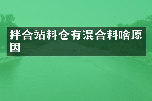 拌合站料倉(cāng)有混合料啥原因