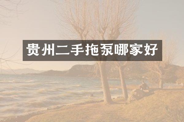 貴州二手拖泵哪家好