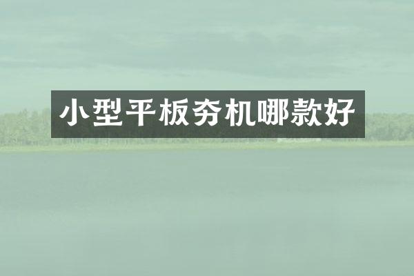 小型平板夯機哪款好