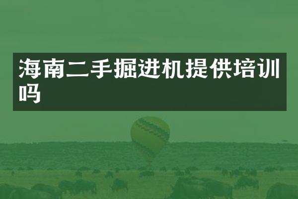 海南二手掘進機提供培訓嗎