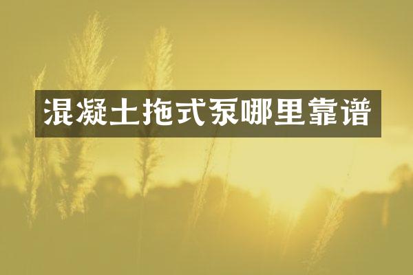 混凝土拖式泵哪里靠譜