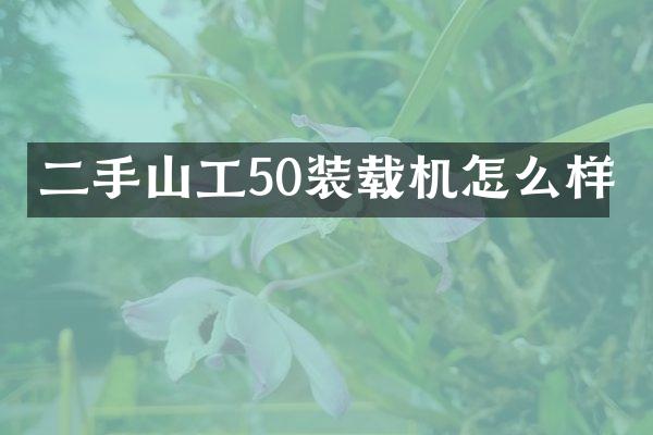 二手山工50裝載機(jī)怎么樣