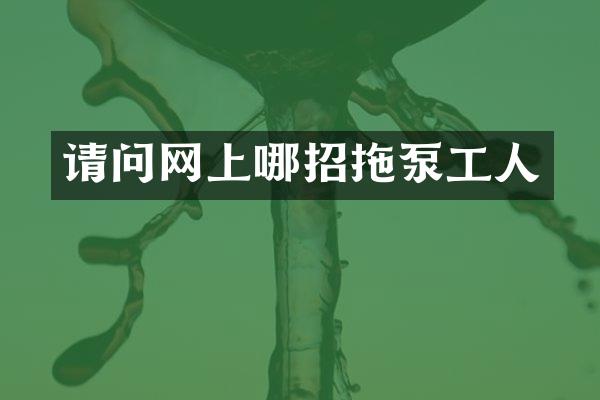 請(qǐng)問(wèn)網(wǎng)上哪招拖泵工人