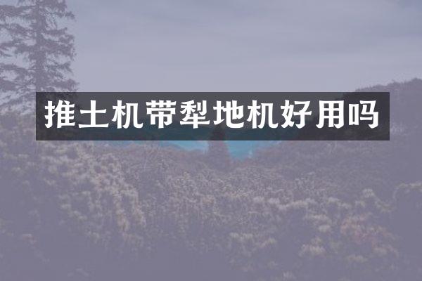 推土機(jī)帶犁地機(jī)好用嗎