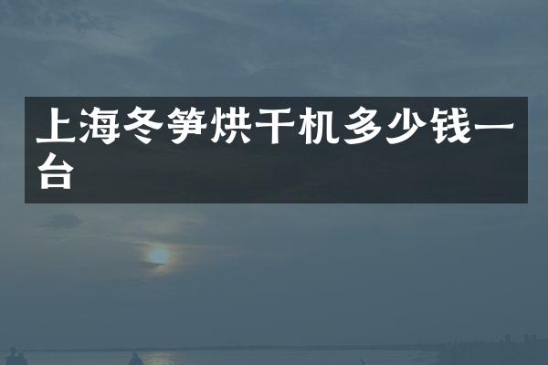 上海冬筍烘干機多少錢一臺