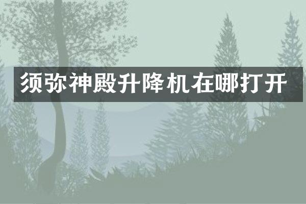 須彌神殿升降機在哪打開