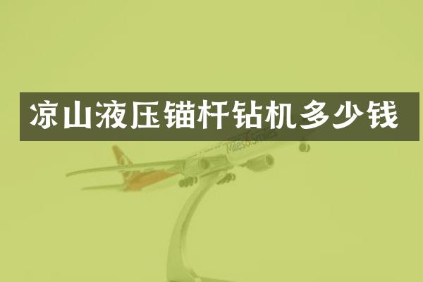 涼山液壓錨桿鉆機多少錢