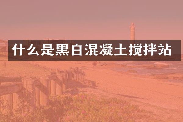 什么是黑白混凝土攪拌站