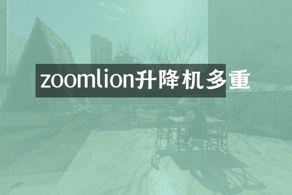 zoomlion升降機多重