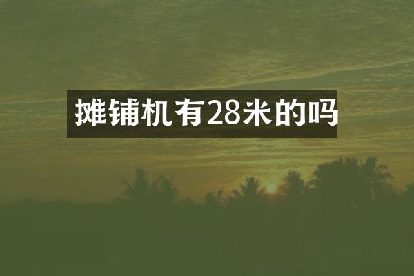 攤鋪機有28米的嗎