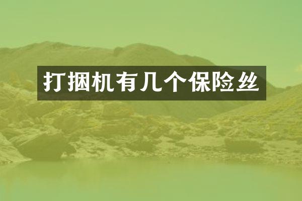 打捆機(jī)有幾個(gè)保險(xiǎn)絲