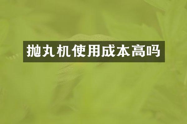 拋丸機(jī)使用成本高嗎