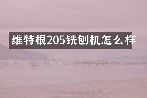 維特根205銑刨機(jī)怎么樣