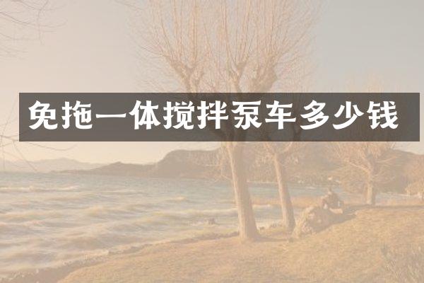 免拖一體攪拌泵車多少錢