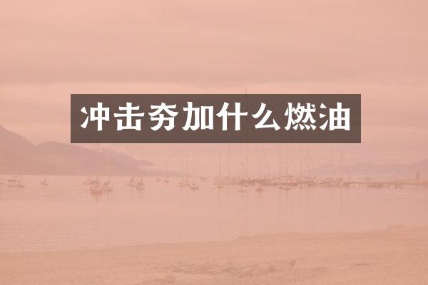 沖擊夯加什么燃油