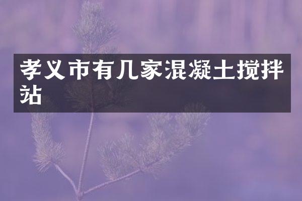 孝義市有幾家混凝土攪拌站