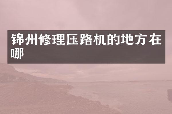 錦州修理壓路機的地方在哪