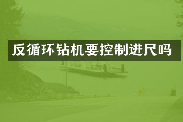 反循環(huán)鉆機(jī)要控制進(jìn)尺嗎