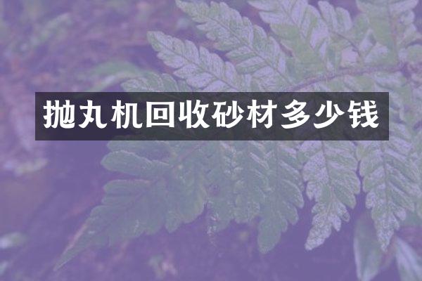 拋丸機(jī)回收砂材多少錢