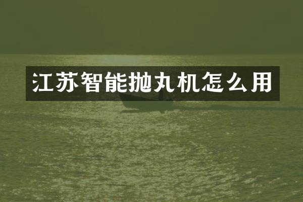 江蘇智能拋丸機怎么用