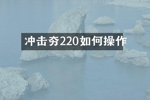 沖擊夯220如作