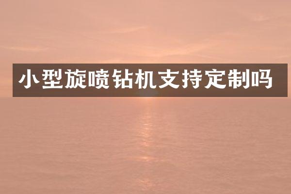 小型旋噴鉆機支持定制嗎