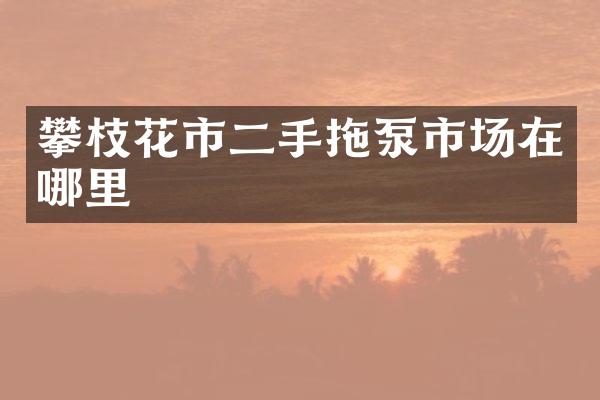 攀枝花市二手拖泵市場在哪里