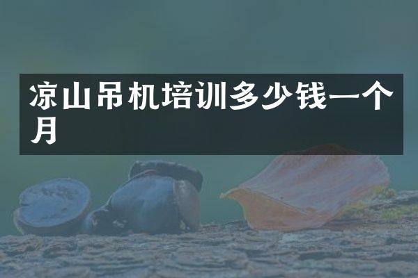 涼山吊機培訓(xùn)多少錢一個月