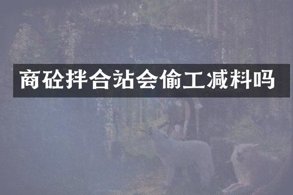 商砼拌合站會(huì)偷工減料嗎